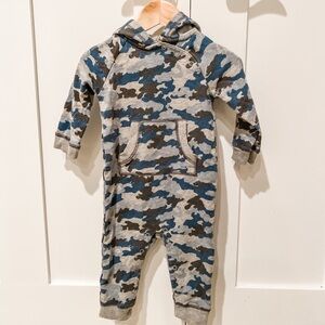 12 months Blue Camo Jersey Onesie for tot